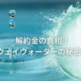 解約金の真相！ワンウェイウォーターの秘密とは？