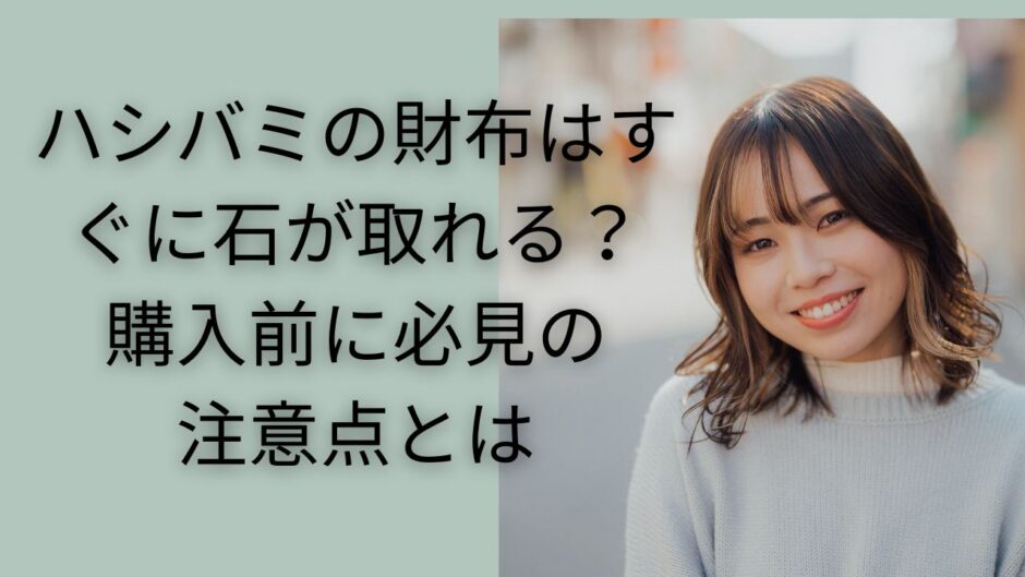 ハシバミの財布はすぐに石取れる？購入前に必見の注意点とは