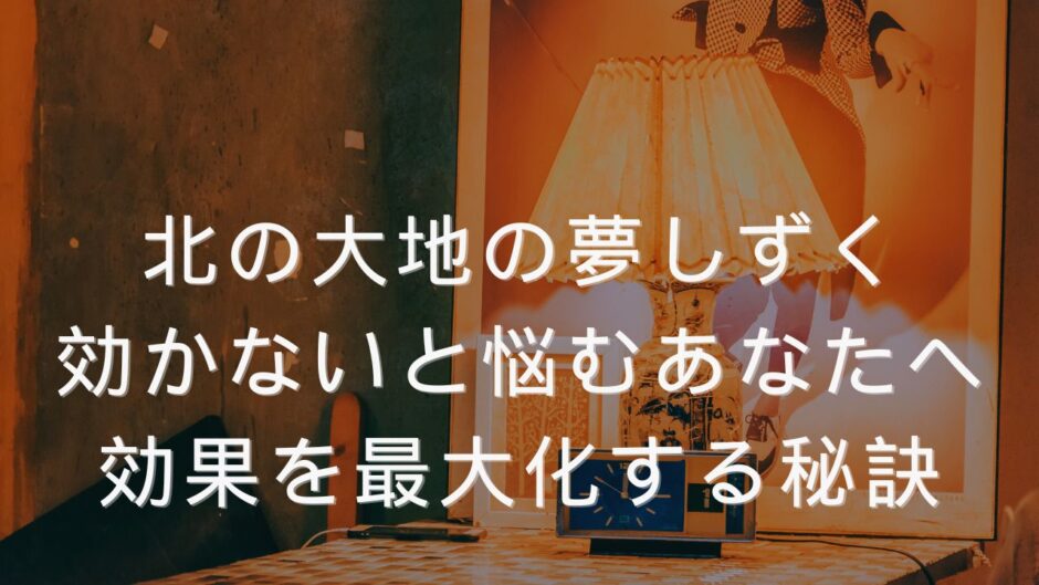 北の大地の夢しずく 効かない