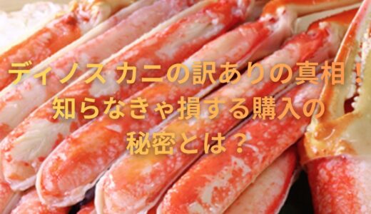 ディノス カニの訳ありの真相！知らなきゃ損する購入の秘密とは？