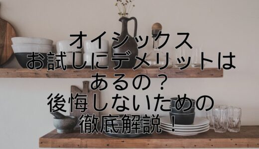 オイシックスのお試しにデメリットはあるの？後悔しないための徹底解説！